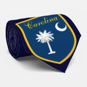 Mooie South Carolina-vlag Stropdas (Opgerold)