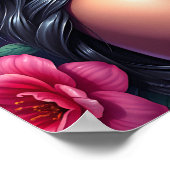 Mooie Spaanse anime vrouw Poster (Hoek)