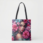 Mooie Spaanse anime vrouw Tote Bag (Voorkant)