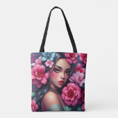 Mooie Spaanse anime vrouw Tote Bag (Achterkant)