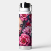 Mooie Spaanse anime vrouw Waterfles (Achterkant)