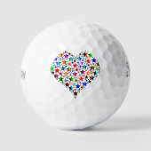 **MOOIE SPARKLEDING HART* GOLF BALLEN (Voorkant)