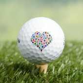 **MOOIE SPARKLEDING HART* GOLF BALLEN (Insitu Shirt)
