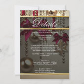 Mooie Sparkly Elegant Fotobruiloft Alles in een Kaart (Achterkant)