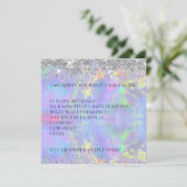 Mooie Sparkly Glitter... het spijt me dat ik Kaart (Staand voorkant)
