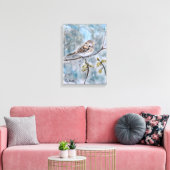 Mooie Sparrow Waterverf Canvas Afdruk (Insitu (Woonkamer))