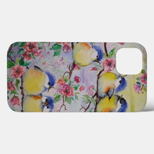 Mooie Sparrows iPhone Case Spring (Achterkant (horizontaal))