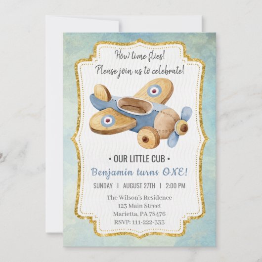 Mooie  Speelgoed van vliegtuigjongen Kaart (Voorkant)