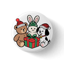 Mooie speelgoedjes met cadeau kerst knop