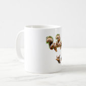 Mooie speelse eekhoorns natuur koffiemok (Voorkant links)