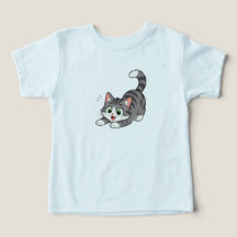 Mooie speelse grijze tabby kat peuter T-shirt