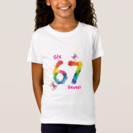 Mooie spetterverf Zes Zeven roze Personaliseer T-shirt