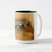 Mooie Spider Eyes Tweekleurige Koffiemok (Voorkant rechts)
