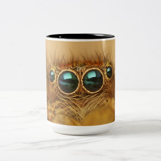 Mooie Spider Eyes Tweekleurige Koffiemok (Center)