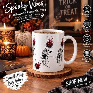 Mooie spin waterverf Halloween-feest papieren beke Koffiemok