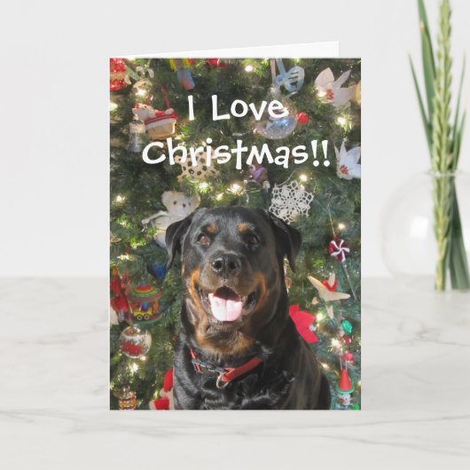 Mooie Spirit Rottweiler kerst Kaart (Voorkant)