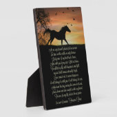 Mooie Spirituele paardenherdenking met gedicht Fotoplaat (Zijkant)