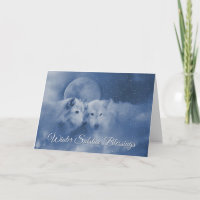 Mooie Spirituele wolven Winter Solstice