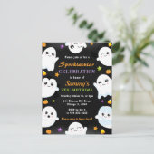 Mooie spoken Halloween-verjaardagsfeestje Briefkaart (Staand voorkant)