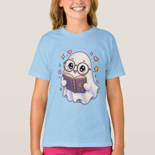 Mooie spook die een boek leest kids T-shirt