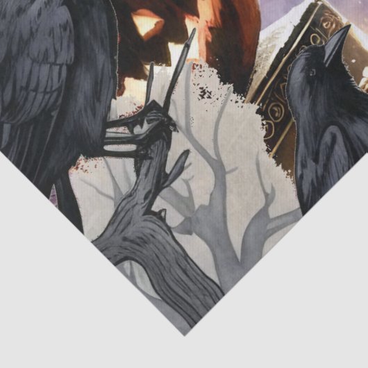 Mooie Spooky Haunted Halloween Decoupage Tissuepapier (Detail)