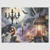 Mooie Spooky Haunted Halloween Decoupage Tissuepapier (Voorkant)