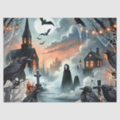 Mooie Spooky Haunted Halloween Decoupage Tissuepapier (Voorkant)