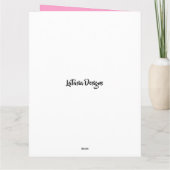 Mooie Sprankelende Roze Rose 1e Dame Verjaardag Kaart (Achterkant)