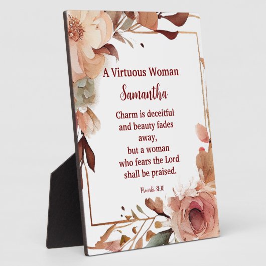 Mooie Spreuken 31 Vrouw Gepersonaliseerd Christeli Fotoplaat (Zijkant)