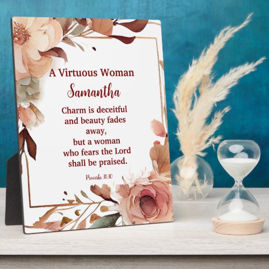 Mooie Spreuken 31 Vrouw Gepersonaliseerd Christeli Fotoplaat (Zijkant)