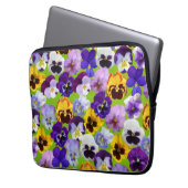 Mooie Spring Pansies Electronics Bag Laptop Sleeve (Voorkant Links)