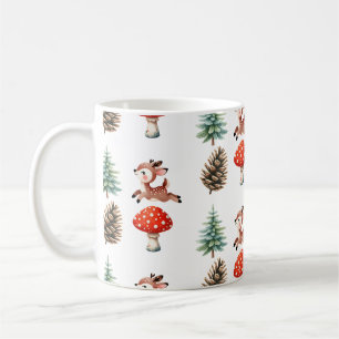 Mooie Springende Baby Rendier Kerst Patroon Koffiemok