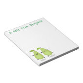 Mooie springperen cartoon illustratie notitieblok (Schuin)