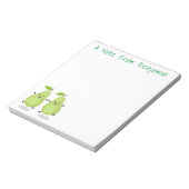 Mooie springperen cartoon illustratie notitieblok (Linkerzijde)