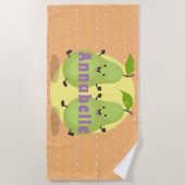 Mooie springperen cartoon illustratie strandlaken (Voorkant)