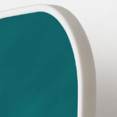 Mooie Springspin Custom Naam Teal Persoonlijk Pickleball Paddle (Links Detail)
