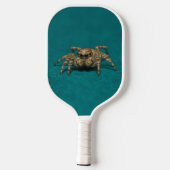Mooie Springspin Custom Naam Teal Persoonlijk Pickleball Paddle (Achterkant)