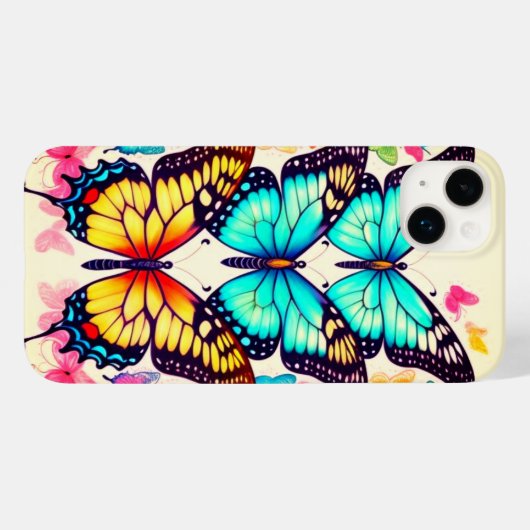 Mooie Springtime Vlinders Case-Mate iPhone Case (Achterkant (horizontaal))
