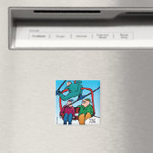 Mooie sprinkhommerCartoon Magnet (Insitu (Vaatwasser))