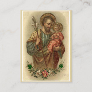 Mooie St. Joseph Memorare Prayer Heilige Kaarten Visitekaartje