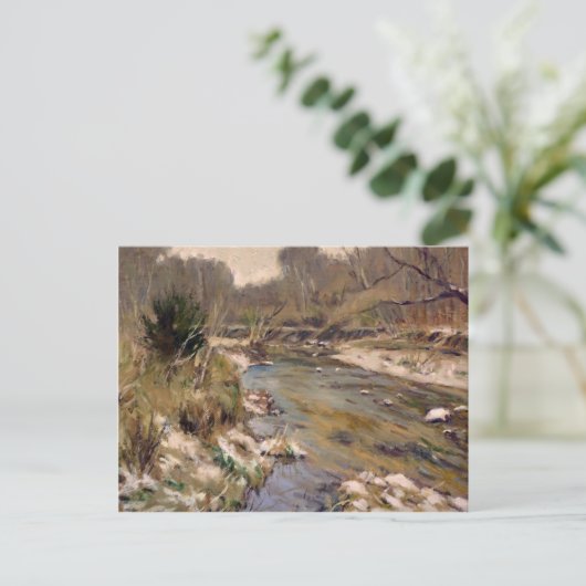 Mooie St Louis County Kiefer Creek in Winter Briefkaart (Staand voorkant)