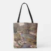 Mooie St Louis County Kiefer Creek in Winter Tote Bag (Achterkant)