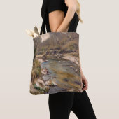 Mooie St Louis County Kiefer Creek in Winter Tote Bag (Dichtbij)