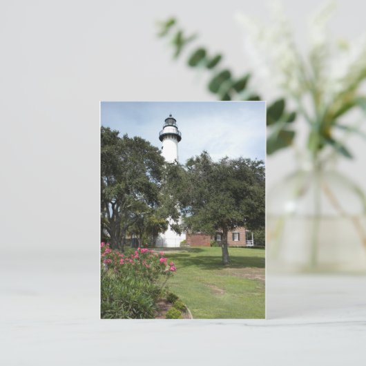 Mooie St. Simon's Light Briefkaart (Staand voorkant)