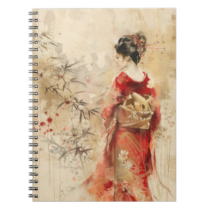 Mooie Staande Geisha Notitieboek