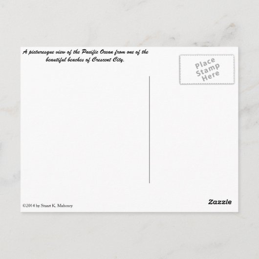 Mooie stad Crescent Briefkaart (Achterkant)