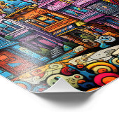 Mooie stad foto afdruk (Hoek)