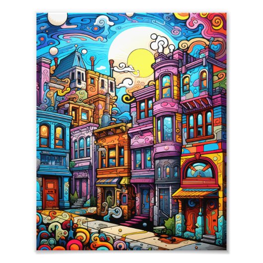 Mooie stad foto afdruk (Voorkant)