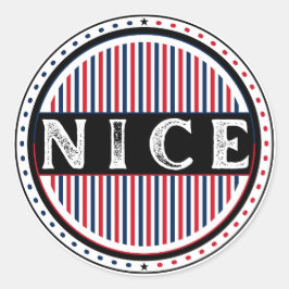 Mooie stad Nice trots embleem – Franse identiteit Ronde Sticker