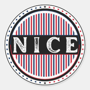 Mooie stad Nice trots embleem – Franse identiteit Ronde Sticker